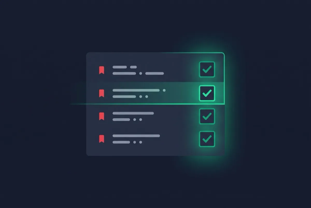 A scan report flipping accessibility issues into fixed checkmarks