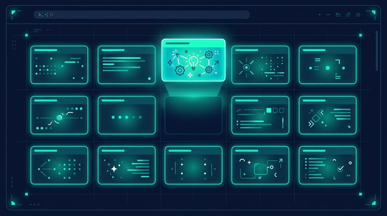 A library of saved prompt templates
